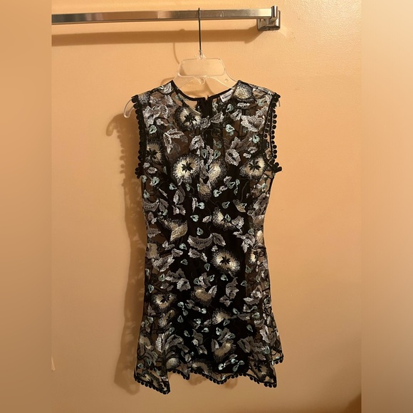 LAST CHANCE | Karina Grimaldi Revolve Leonor Embroidered Lace Mini Dress - Picture 3 of 9